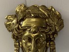 Vintage Old Brass Hand Crafted Door Knocker Handle Lady Figure Decorative