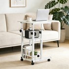 Rolling Laptop Desk Adjustable Notebook Computer Stand Bed Sofa Table Food Tray