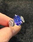 5 64ct Oval Natural Tanzanite Diamond Wedding Ring 14k Real White Gold 6 5 7 8