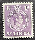 Travelstamps   St  Lucia Stamps Sc  111 Sg 129 - 1d Kgvi 12 1 2 Perf Mint Mnh Og