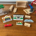 Brio Melissa And Doug Disney Mixed Lot Train Tracks Cranes Bridge Lot Of 20