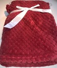 Nwot Stylish Baby Soft Flannel Fleece Baby Infant Throw Blanket In Red