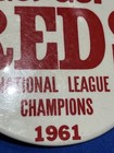 Vintage 1961 Cincinnati Reds Large Baseball Pinback Button Mlb