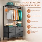 Heavy Duty Metal Garment Rack Clothes Hanging Stand Minimalism Wardrobe Closet
