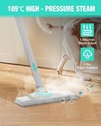 Haushof 1500w Portable Steam Cleaner W 16 Accessories 1 5l Large Tank And Wheels