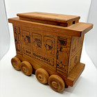 Vintage Toystalgia  Inc 197  San Francisco Cable  Train Car Wooden Piggy Bank