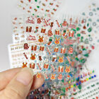 30 Sheets Christmas 3d Nail Art Stickers Snowflake Tree Self-adhesive Manicure
