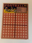 Rare Antique 1940 s Acme Novelty Football Punch Card Game Unused Old Vintage
