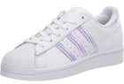 Adidas Originals Superstar J White Iridescent Youth Girls Sz 6 5 Sneakers Fv3139
