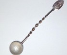 Vtg Sterling Silver  925 Mexican Aztec 20 Centavos Coin Souvenir Spoon 6 42g