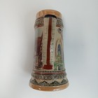 Beer Mug Stein Vintage Handmade German Carved Ceramic   8 5  In X 5 8 In