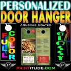5000 Door Hangers 14pt Glossy Full Color 4 25 x11  Door Hanger