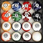 Pool Table Ball Set Classic Marble