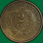 1868 Two Cent Piece Choice Very Fine Vf  Coin  41637