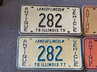 Rare Lot Of 4 Illinois Antique Vehicle License Plate Same Number 1979 1977 1985