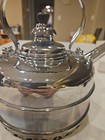 Vintage Simplex Patent Solid Copper Chrome Whistling Tea Kettle Made In England