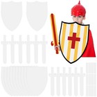 24 Sets Diy Swords For Kid Blank Cardboard Shields Craft To Decorate 15 8x22 8 