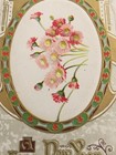 Postcard New Year Greetings Card Wild Flower Pink Red Unused Vintage