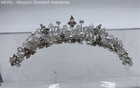 David s Bridal Women s White Embellished Wedding Tiara