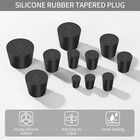 26 Pcs Solid Rubber Stoppers  11 Assorted Sizes 000  - 8   Tapered Lab Bungs    
