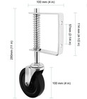 Gate Wheel For Wooden Gate And Fence 4   and 5   Heavy Duty Caster Black