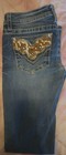 Miss Me Jeans  cowhide    Rhinestones  29 X 34  Nwot Chloe Bootcut  Lowrise