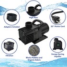 Half Off Ponds 8 000 Gph Submersible Pond Pump  Energy Efficient  100 Ft Cord