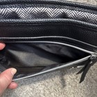 Itzy Ritzy Stroller Organizer Caddy Black Vegan Leather Adjustable Zippered Euc 