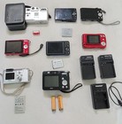 Lot Digital Cameras - Canon Powershot  Nikon Coolpix  Kodak  Parts repair Read