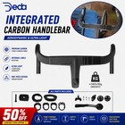 Full Carbon Fiber Integrated Road Bike Drop Bar -8 Degree 75mm Reach 120mm Drop