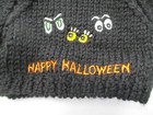 Doll Sweater Black Crochet Knit Happy Halloween Eyes For Teddy Bear Handmade