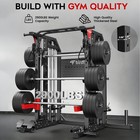 Home Gym Squat Rack Smith Machine Power Cage Exercise Equipment Workout Station