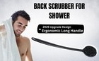 Silicone Shower Brush Long Handle     Double-sided 17 Inc Long  By Ark