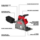 Milwaukee 2831-20x55 M18 Fuel 18v 6-1 2  Plunge Track Saw W  Clamp And 55  Track