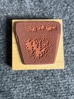 Flower Pot Rubber Stamp Vintage Comotion Stipple Ink Wood Block