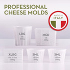 Easy Cheesemaking Set   5 Cheese Molds   Cheese Making Book   Made In Italy   Re