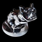 Vintage Mack Truck Bulldog Hood Emblem 5  Ornament   Base 87931 Chrome Bull Dog