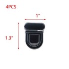4 Pack Bag Lock Catch Buckles Gun Black Purse Clasps For Diy Crafts Bags