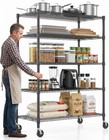 Wire Shelving Unit With Wheel Steel 4 5 Tier Heavy Duty Layer Rack 24x48x72 82in