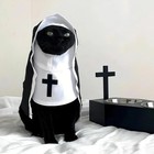 Christmas Cat Dog Nun Costume Cloak Outfit Funny Cosplay Nun Dress For Party Usa