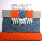 Miniature Dollhouse Bedding 1 12 Scale Queen full Set Bjd Blythe Dolls