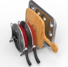 Pot Lid Storage Organizer  Pot And Pan Organizer Rack Holder For Kitchen Cabinet
