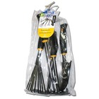 485 5-piece Garden Hand Tool Set     Trowel  Cultivator  5-tine Rake  9-tine Br   