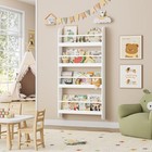 4-tier Wall Mounted Kids Bookshelf 44 5  Book Storage Rack Children s Room White