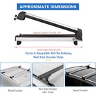Ski Snowboard Top Roof Rack Carrier Cross Bar Slide Rail lock For Jeep Gladiator