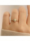 Elegant Vintage Flower Ring In Yellow Gold Size 6 7 8 9 10