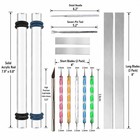Diyoohomy 18 Pcs Polymer Clay Tools Kit  Rolling Pin With Thickness 14