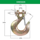Yision 4 Pack Heavy Duty Forged Steel Clevis Slip Hook 1 4   G70 Safety Hook    
