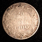 1900 Newfoundland 20 Cents Sterling Silver Coin Victoria Low Mintage