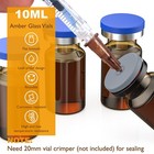 1000pcs 10ml Amber Glass Vials Headspace Vials W  Caps Sample Vials Lab Vials
